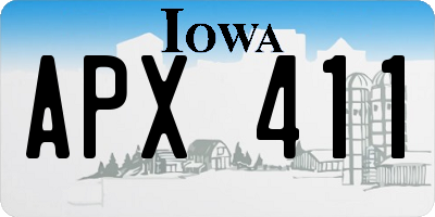 IA license plate APX411