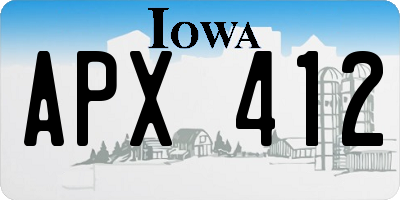 IA license plate APX412