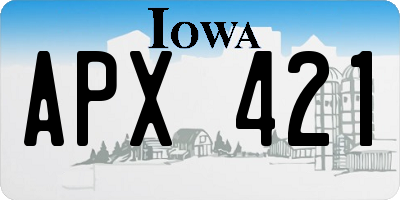 IA license plate APX421