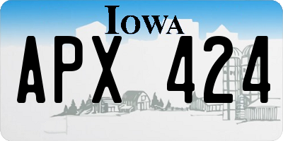 IA license plate APX424