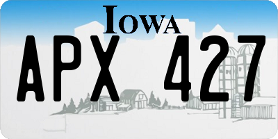 IA license plate APX427