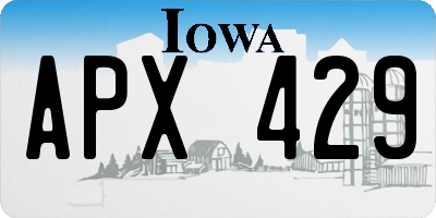 IA license plate APX429
