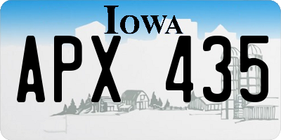 IA license plate APX435