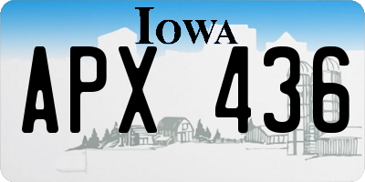 IA license plate APX436