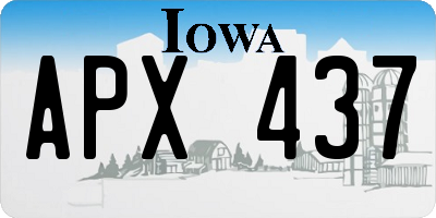 IA license plate APX437