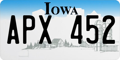 IA license plate APX452