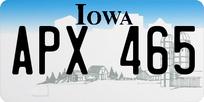 IA license plate APX465