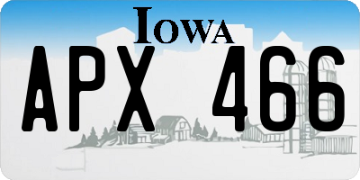 IA license plate APX466