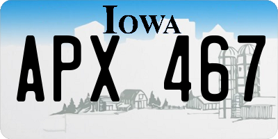IA license plate APX467
