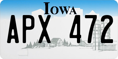IA license plate APX472