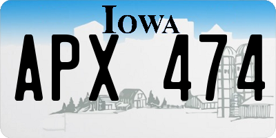 IA license plate APX474