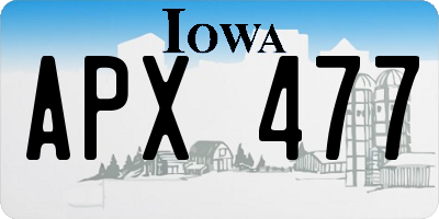 IA license plate APX477