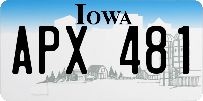 IA license plate APX481