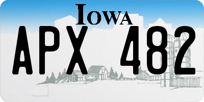IA license plate APX482