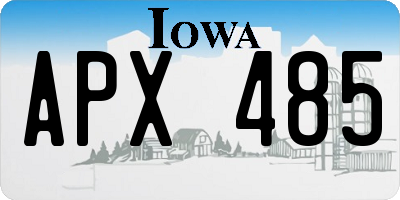IA license plate APX485