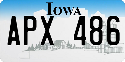 IA license plate APX486