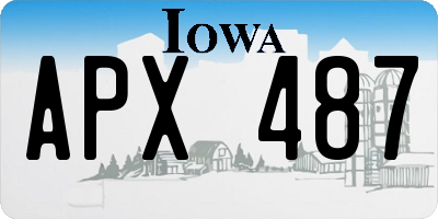 IA license plate APX487