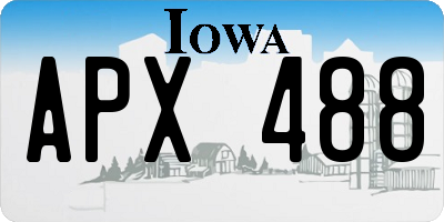 IA license plate APX488