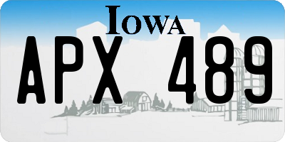 IA license plate APX489
