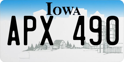 IA license plate APX490