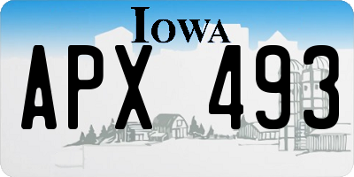 IA license plate APX493