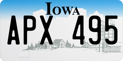 IA license plate APX495