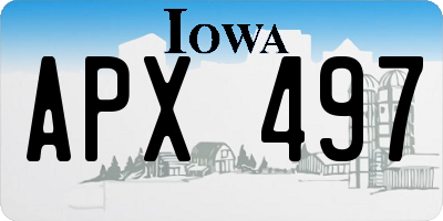 IA license plate APX497