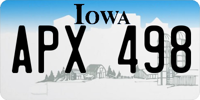 IA license plate APX498
