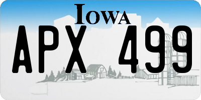 IA license plate APX499