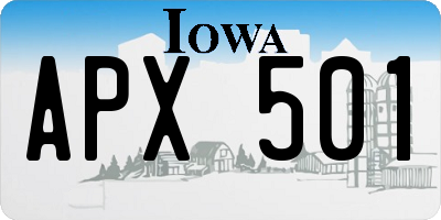 IA license plate APX501