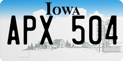 IA license plate APX504