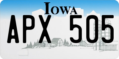 IA license plate APX505
