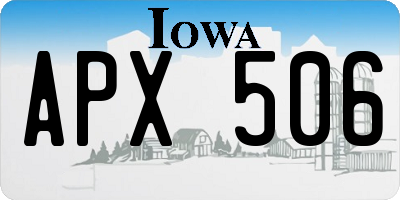 IA license plate APX506