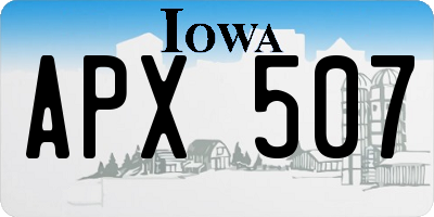 IA license plate APX507