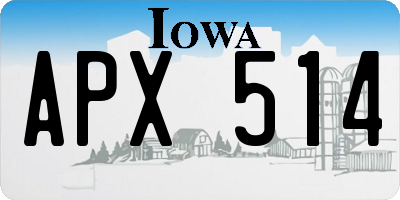IA license plate APX514