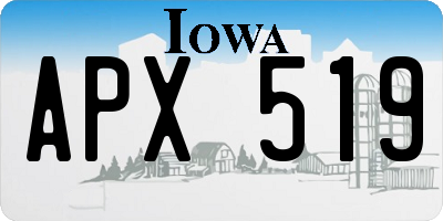 IA license plate APX519