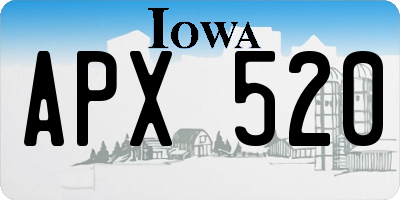 IA license plate APX520