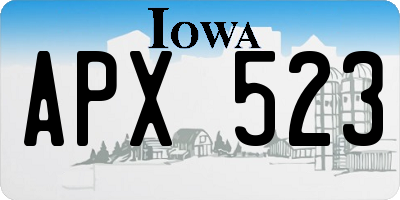 IA license plate APX523