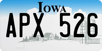 IA license plate APX526
