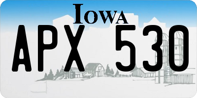IA license plate APX530