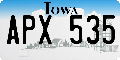 IA license plate APX535