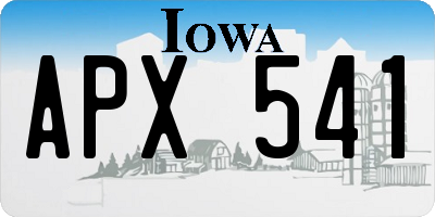 IA license plate APX541