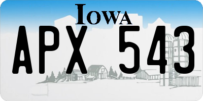 IA license plate APX543