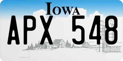 IA license plate APX548