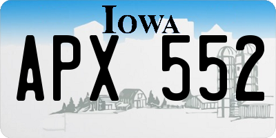 IA license plate APX552