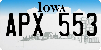IA license plate APX553