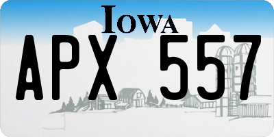 IA license plate APX557