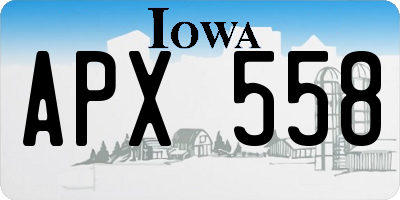 IA license plate APX558