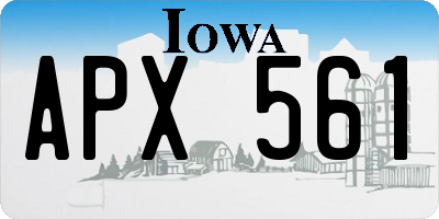IA license plate APX561