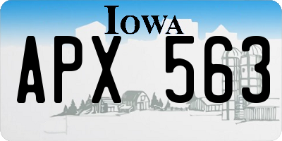 IA license plate APX563